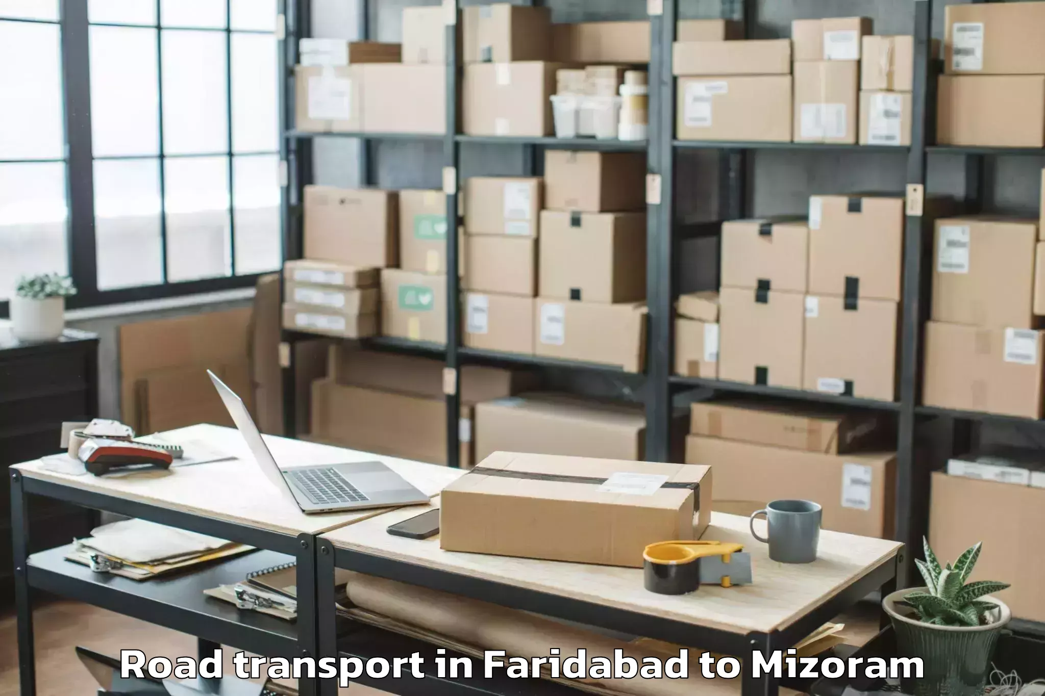 Easy Faridabad to Khawbung Road Transport Booking